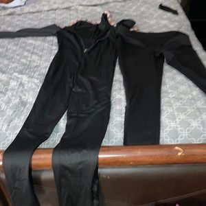 Black jumpsuit and black pants